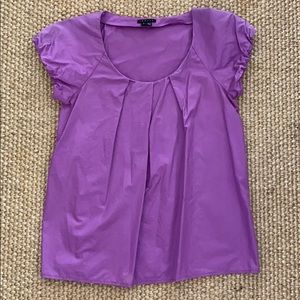 Purple Short Sleeved Cotton Top